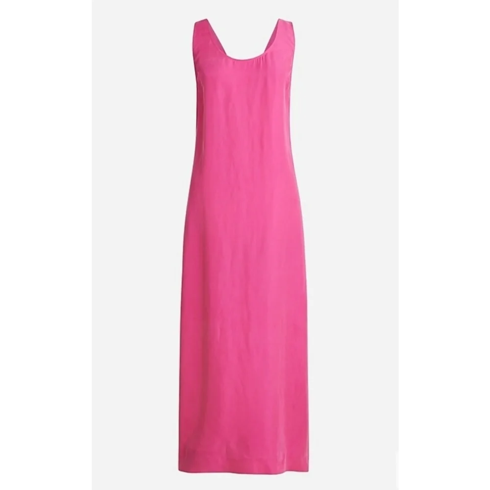 J.Crew Scoopneck cupro-blend slip dress